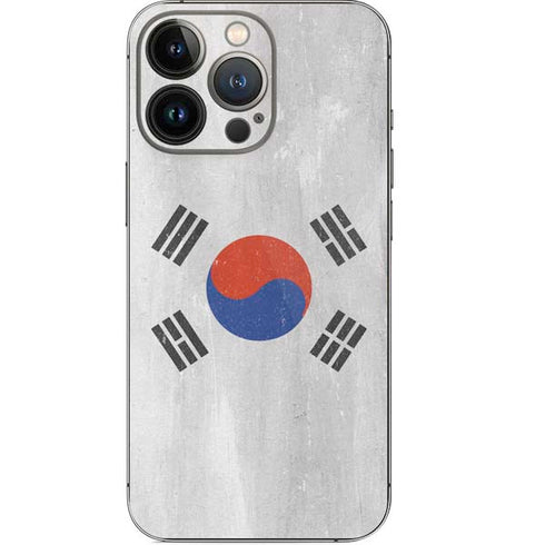 South Korean Flag Distressed iPhone 15 Pro Skin